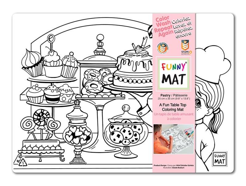 Image COLORING MAT PASTRIES