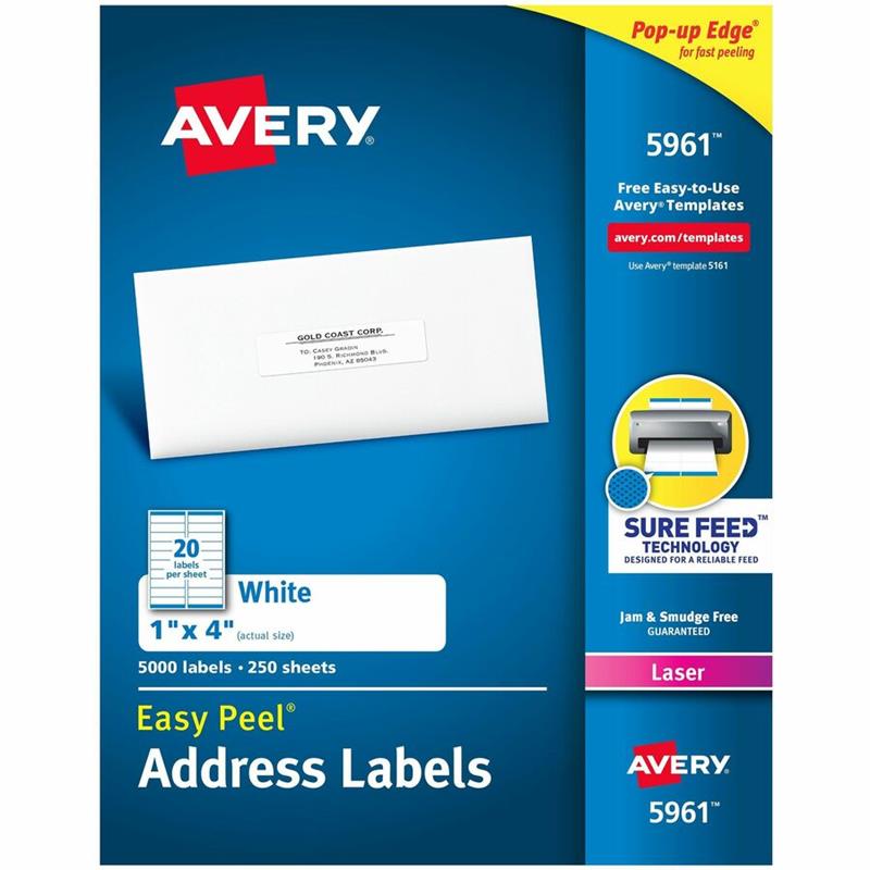 Image Easy Peel® White Rectangle Labels