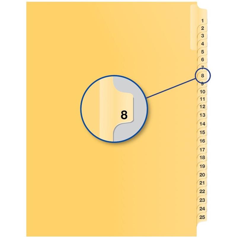 Image Individual Numerical Litigation Index Dividers