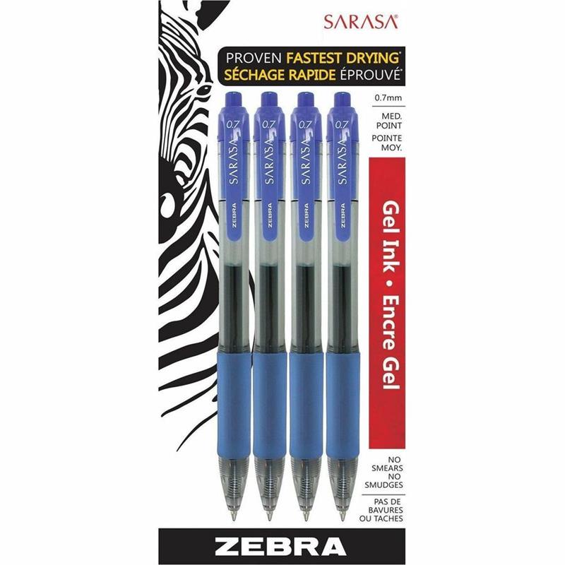 Image Sarasa® Retractable Rollerball Pen - 0.7 mm, Blue, Pack of 4