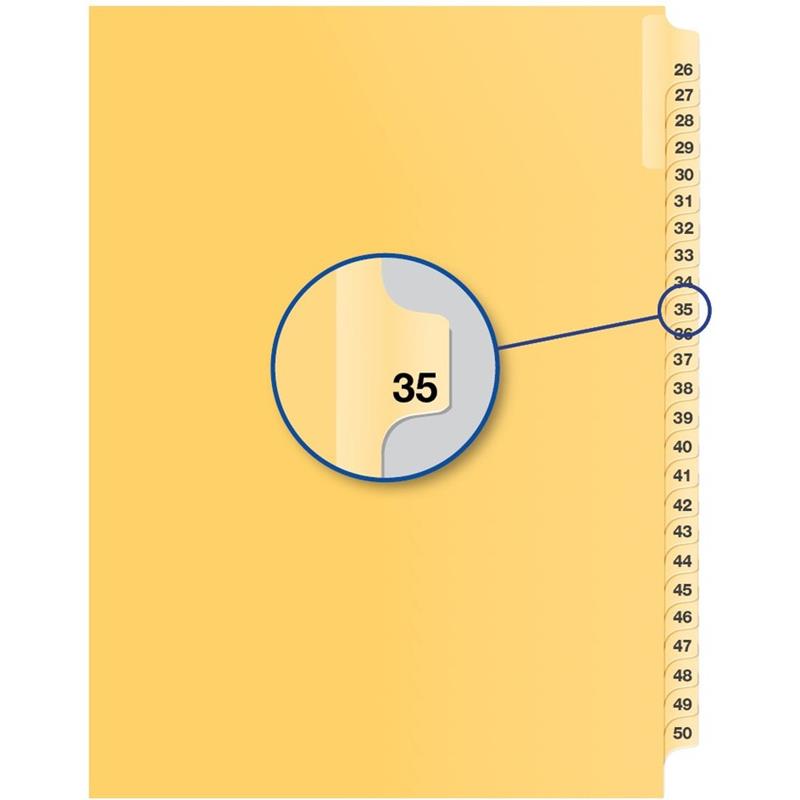 Image Individual Numerical Litigation Index Dividers
